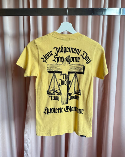 Hysteric Glamour “Judgement Day” Baby Yellow Graphic T-Shirt