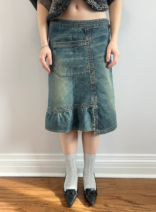 Tsumori Chisato Denim Midi Skirt