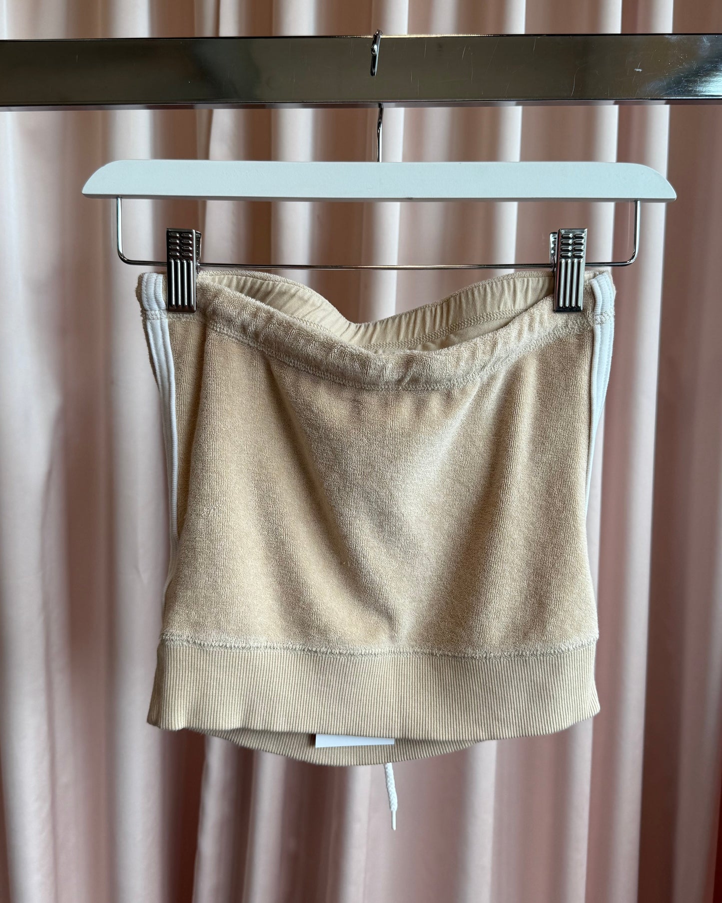 Guess Jeans 2000's Beige Terry Cloth Tube Top