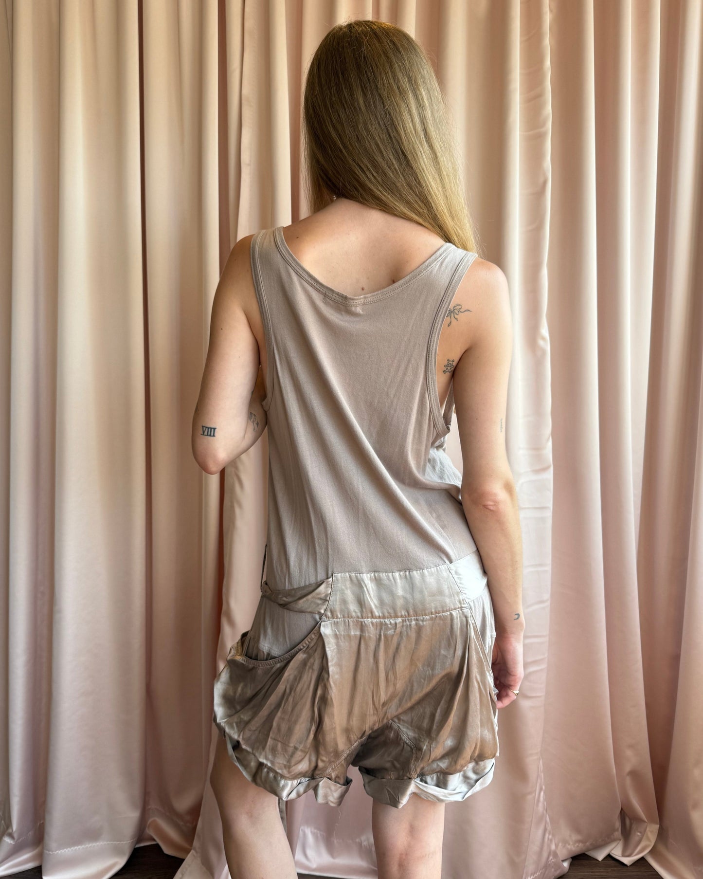 Tsumori Chisato Silk & Cotton Button Up Romper