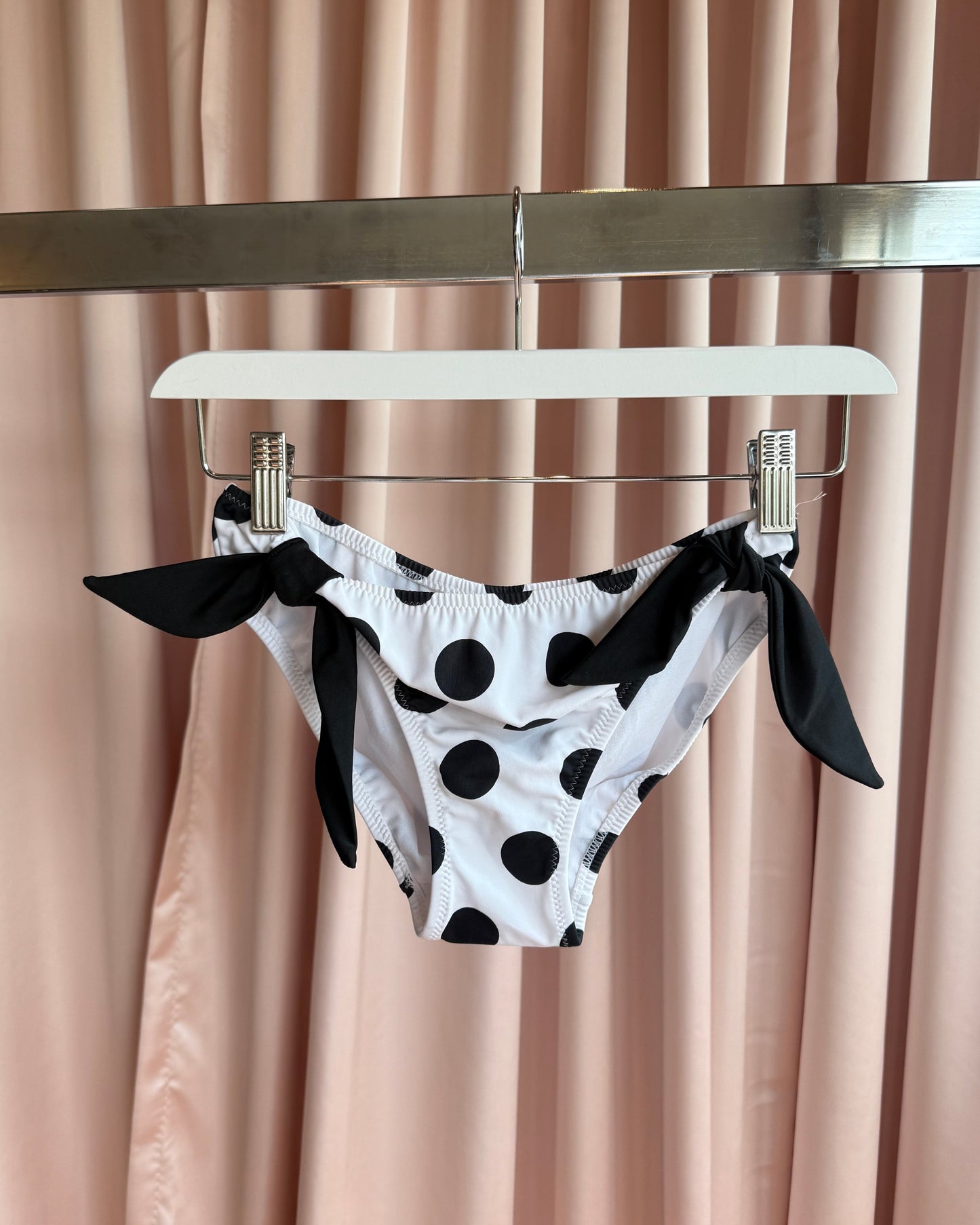 Black & White Polka Dot Halter Bikini