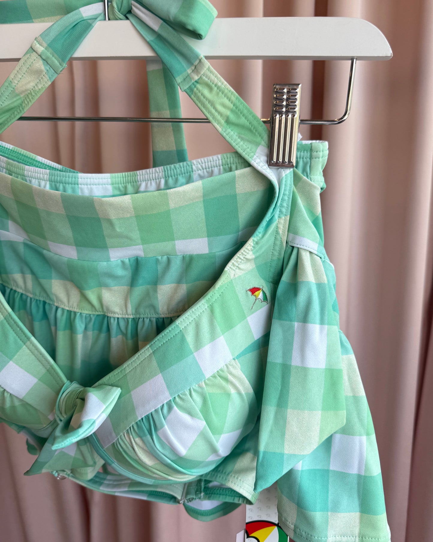 Deadstock Three Piece Gingham Bikini Set