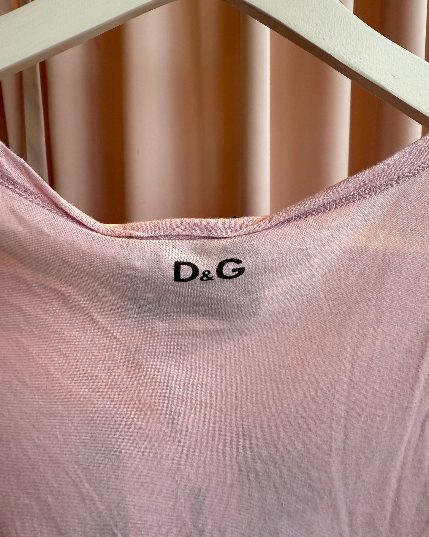 D&G S/S 2010 Mickey & Minnie Mouse Pink Graphic T-Shirt