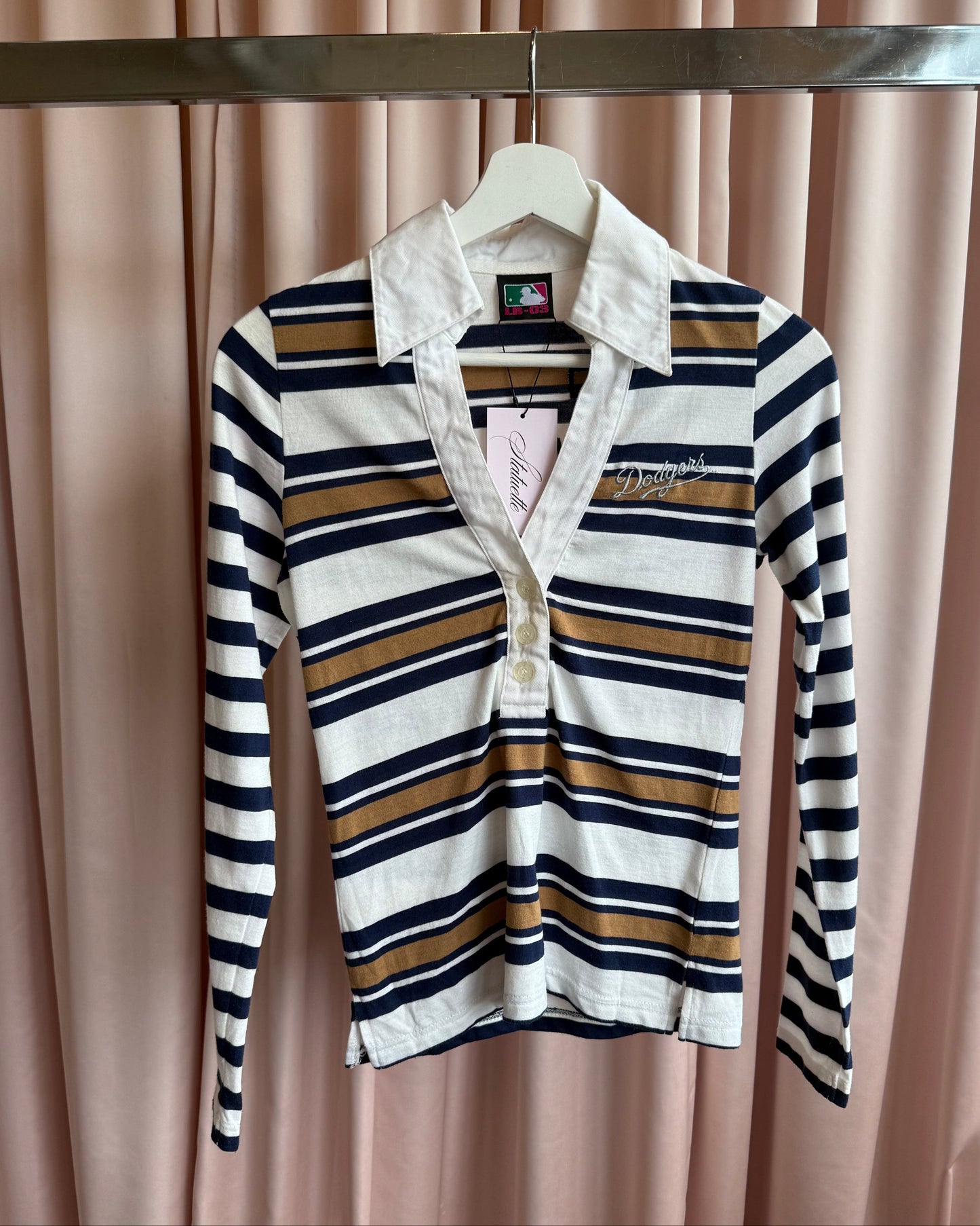 Japanese Brand x LA Dodgers Polo Long Sleeve Top