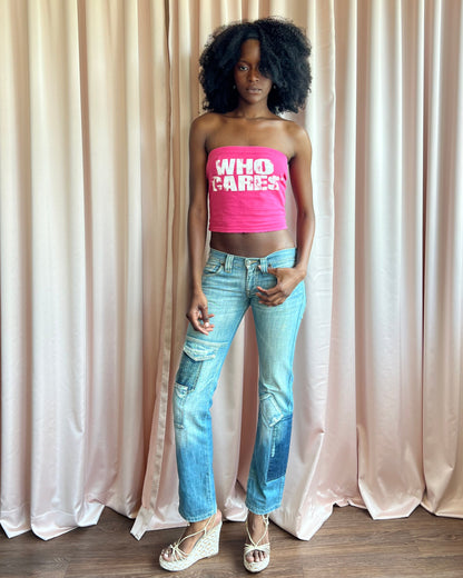 Dsquared² S/S 2004 "Who Cares" Pink Tube Top
