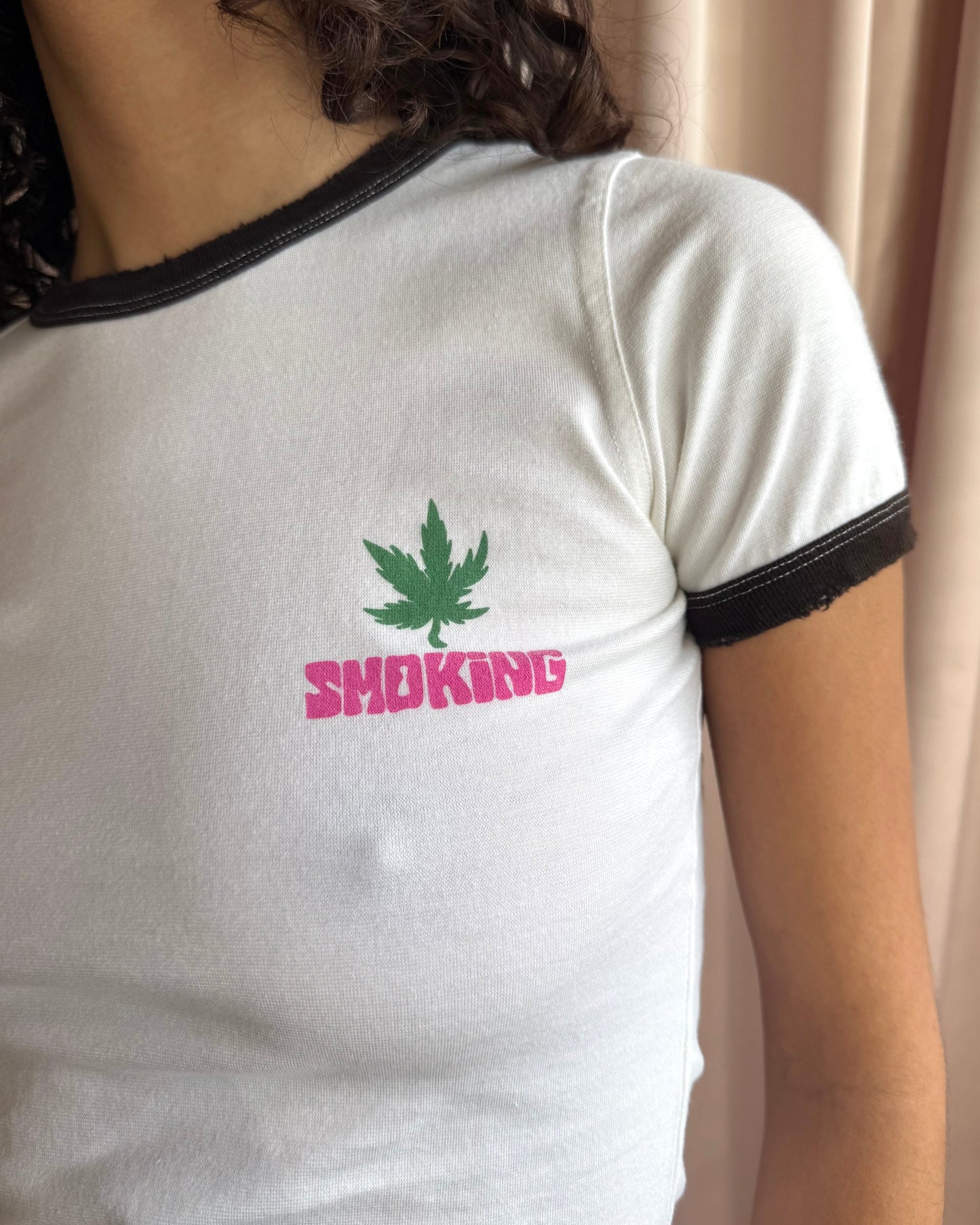 Dsquared² S/S 2005 “Smoking” Hemp Leaf Ringer T-Shirt