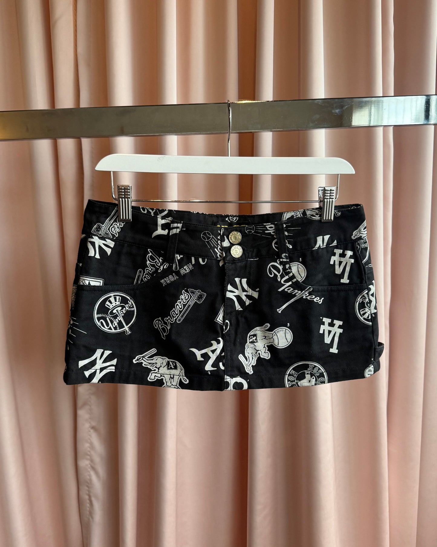 Japanese Brand x MLB All Over Print Micro Mini Skirt