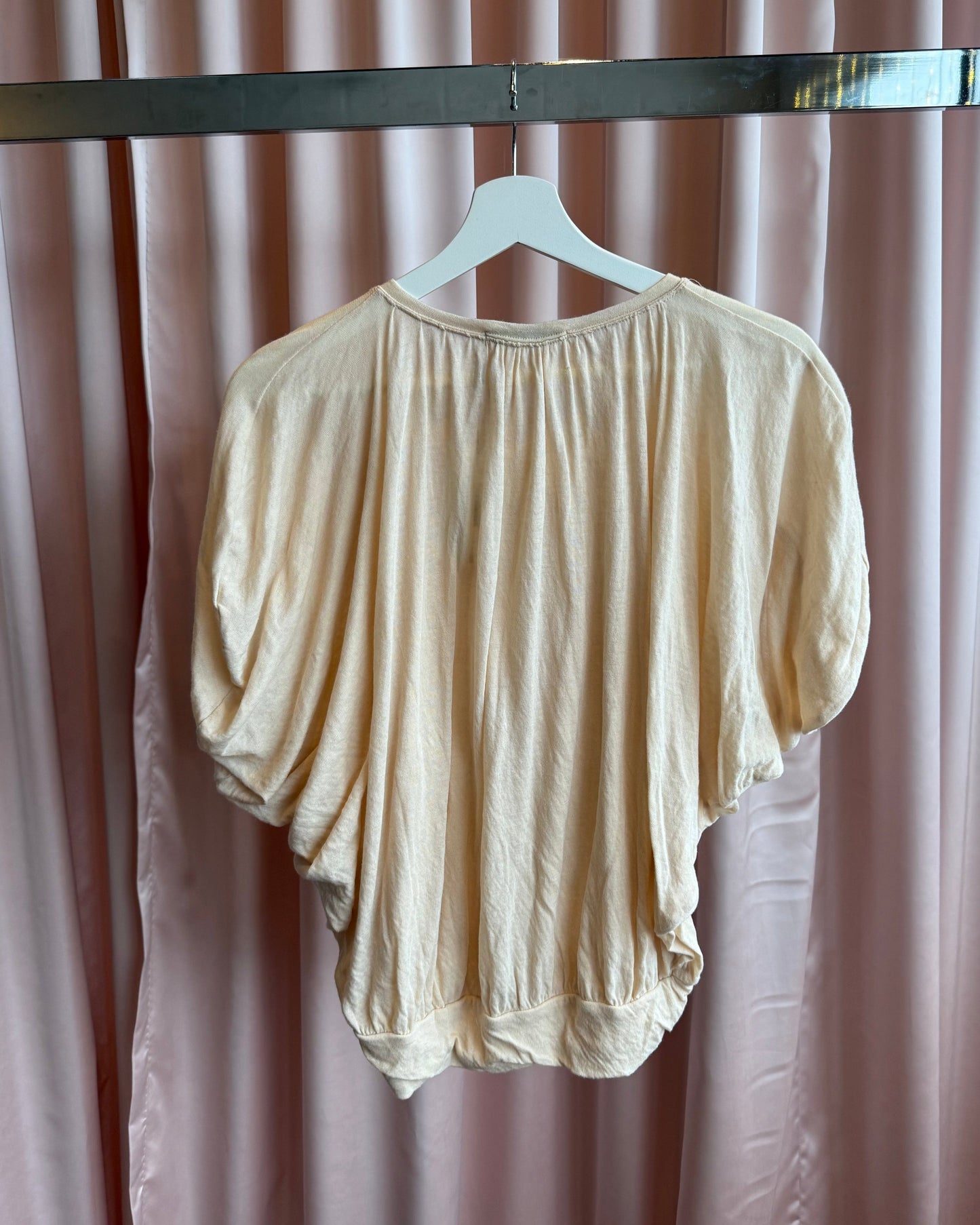 Tsumori Chisato Peach Button Front Dolman Top