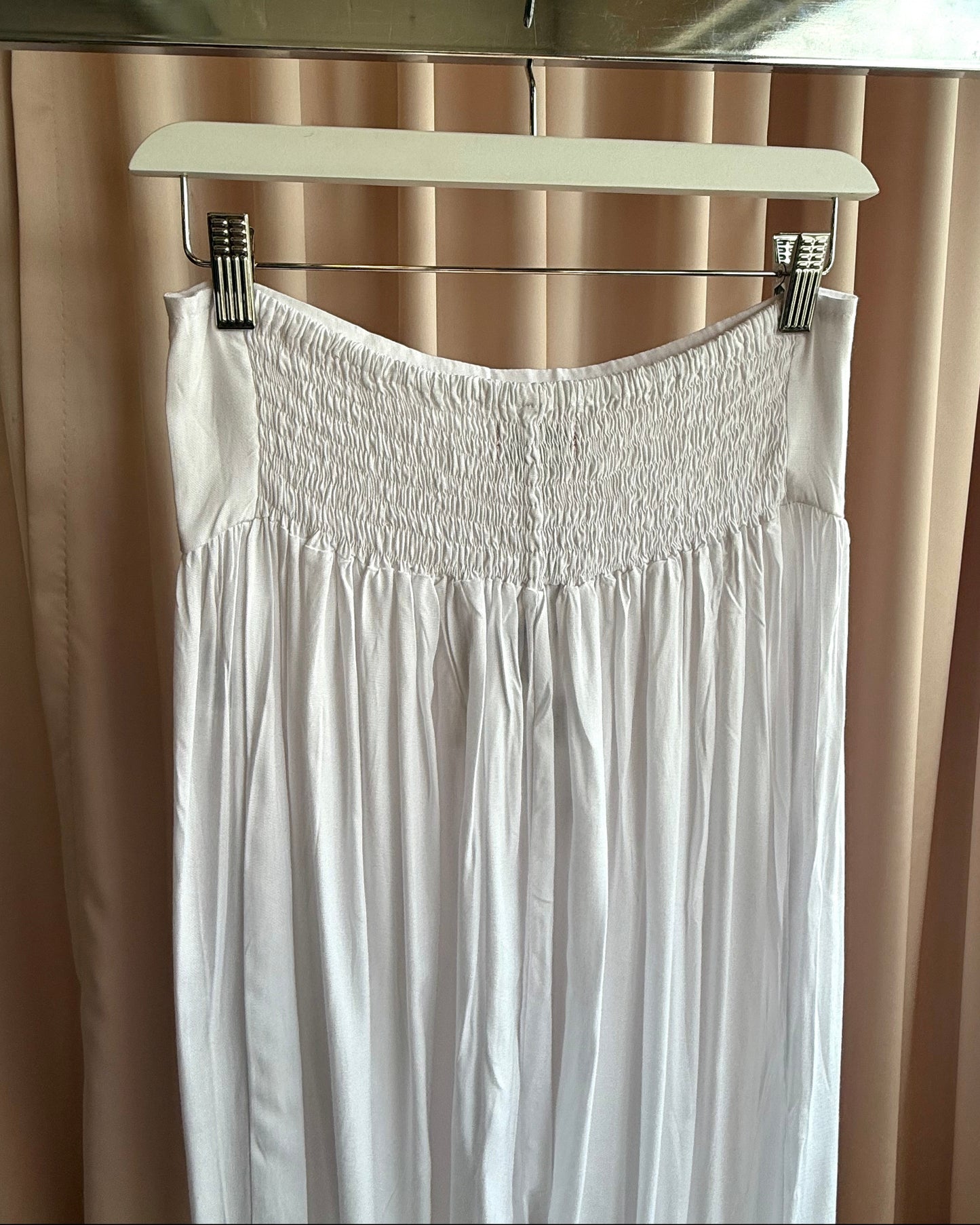 French Brand Coline Deadstock White Viscose Harem Pants