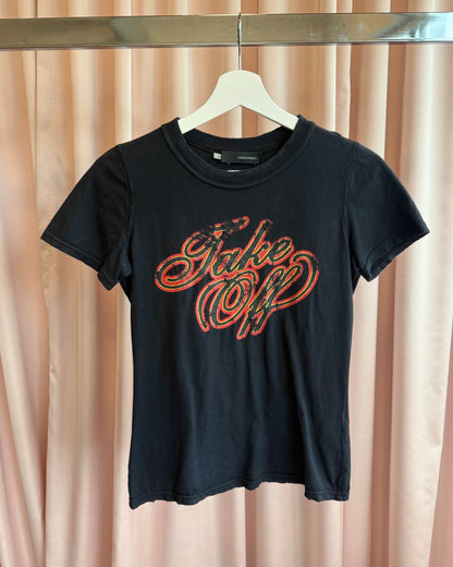 Dsquared² F/W 2004 "Take Off" Black Graphic T-Shirt