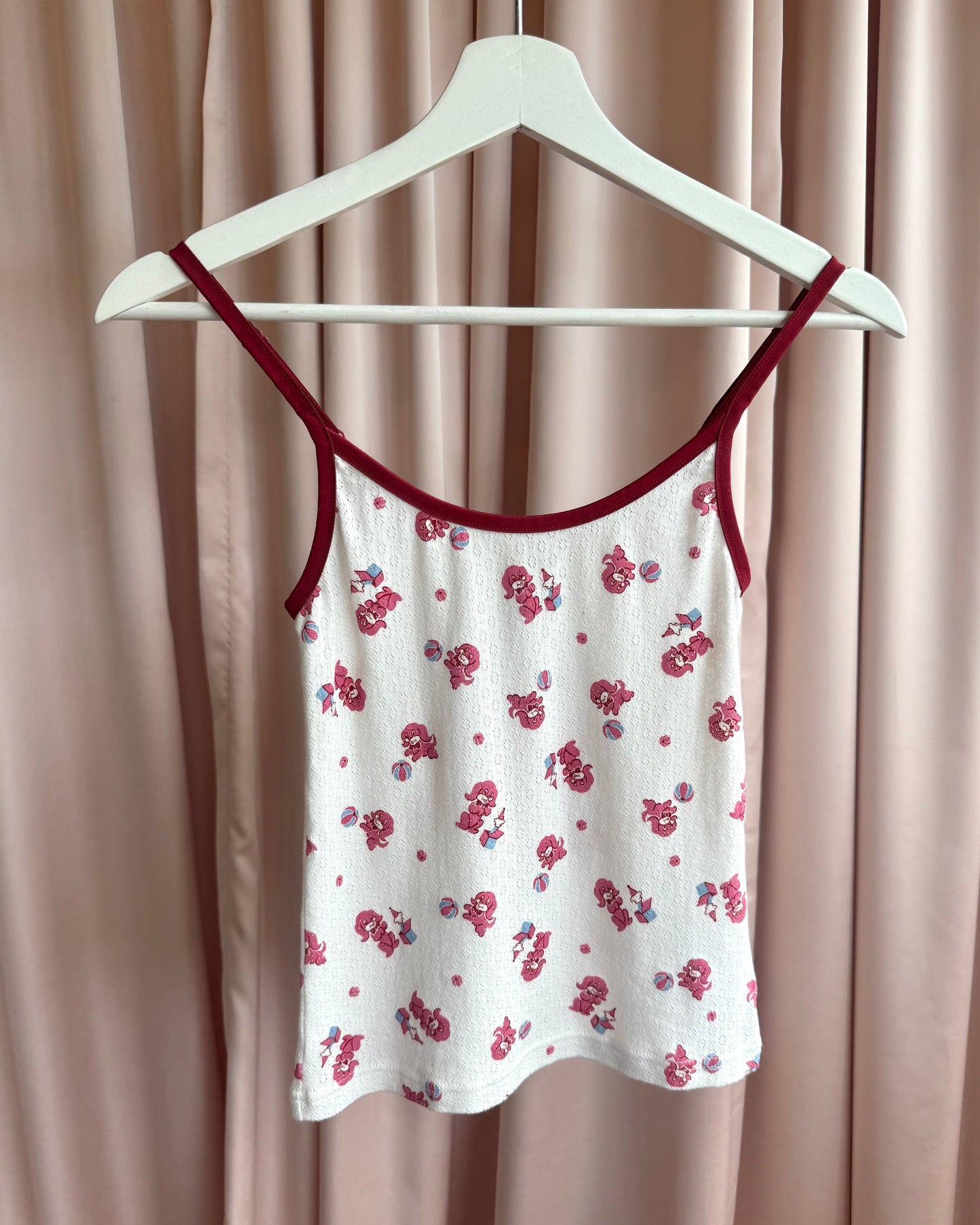 Hysteric Glamour Puppy Print Pointelle Tank Top