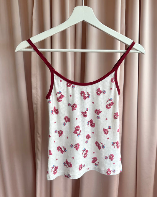 Hysteric Glamour Puppy Print Pointelle Tank Top