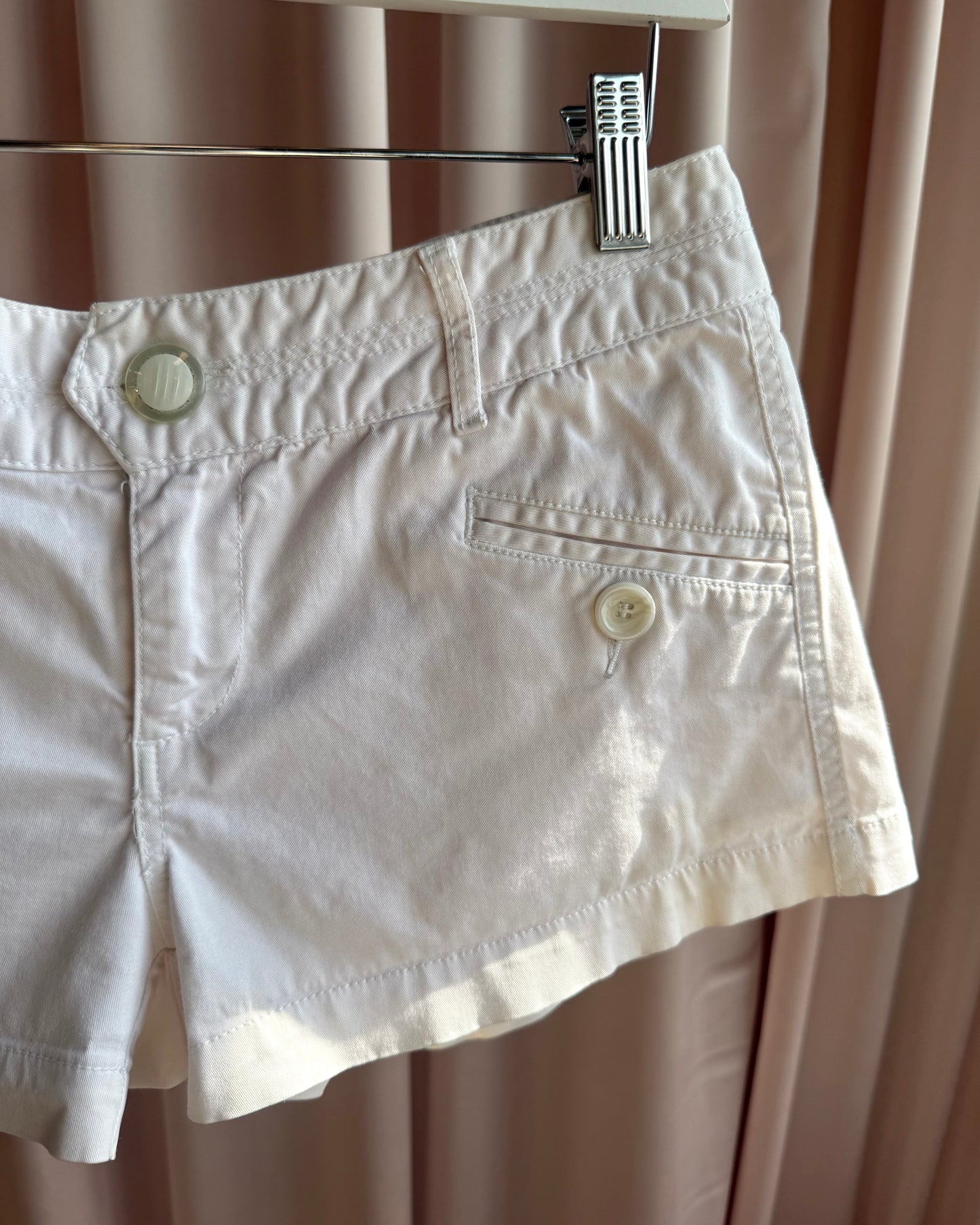 2000's Jacob White Cargo Low Rise Mini Shorts