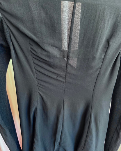 Rick Owens S/S 13 Island Brass Shoulder Black Silk Jacket