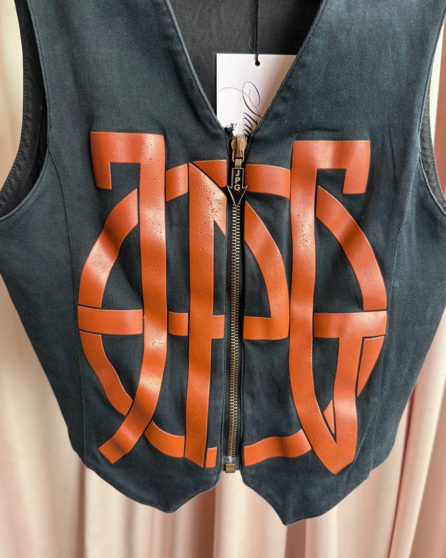 1990's Jean Paul Gaultier JPG Logo Zip Up Vest