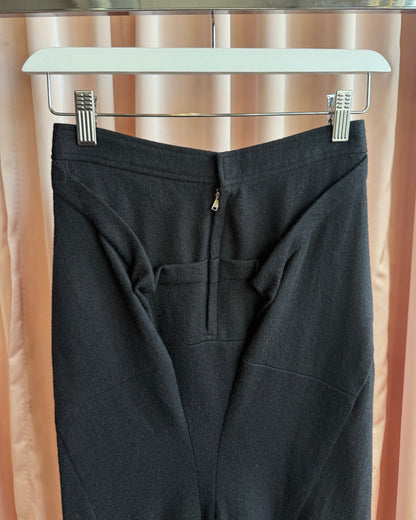 Junya Watanabe S/S 2012 Black Wool Mermaid Fishtail Maxi Skirt