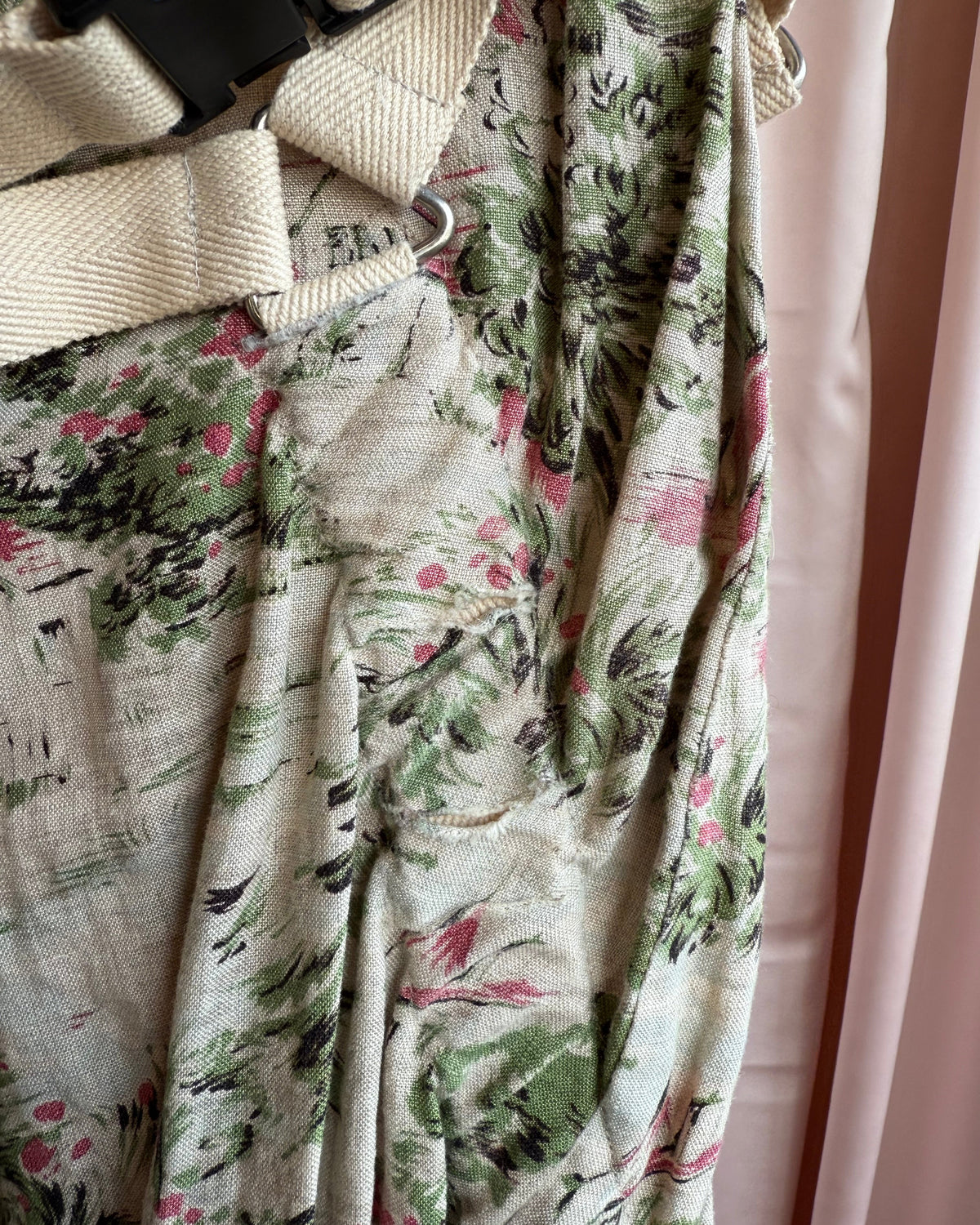 Junya Watanabe S/S 2003 Parachute Bondage Toile Print Linen Maxi Skirt
