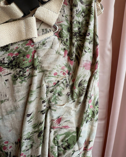 Junya Watanabe S/S 2003 Parachute Bondage Toile Print Linen Maxi Skirt