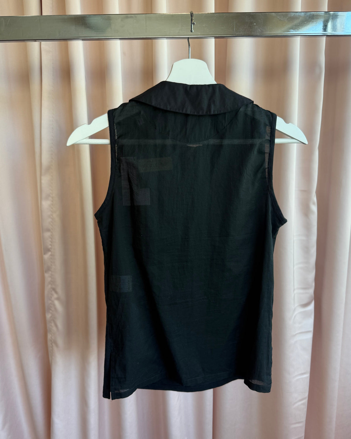 See by Chloé NWT Black Peter Pan Collar Tank Top
