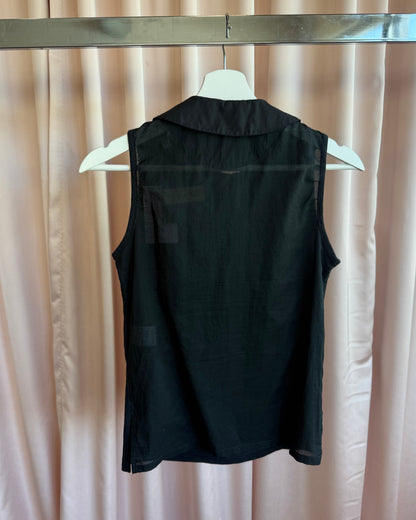 See by Chloé NWT Black Peter Pan Collar Tank Top