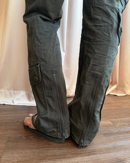 Diesel Low Rise Faded Military Cargo Pants