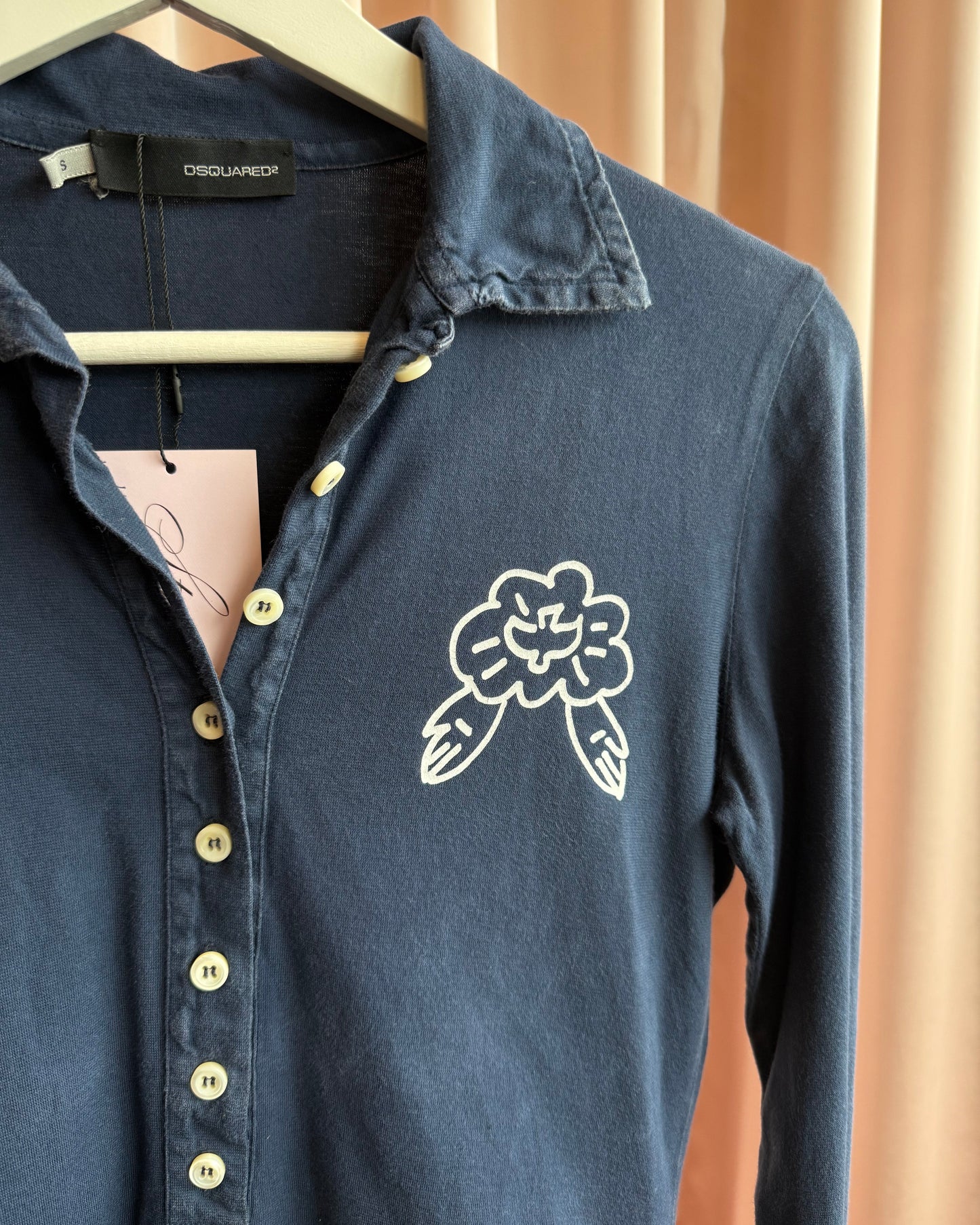 Dsquared² F/W 2005 Navy Long Sleeve Polo Top