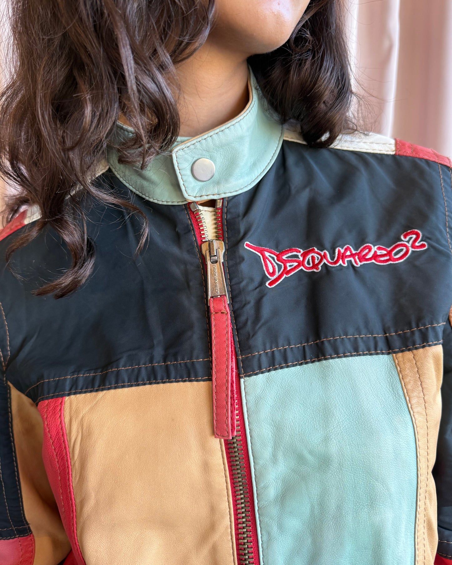 Dsquared² S/S 2005 Leather Patchwork Racer Jacket