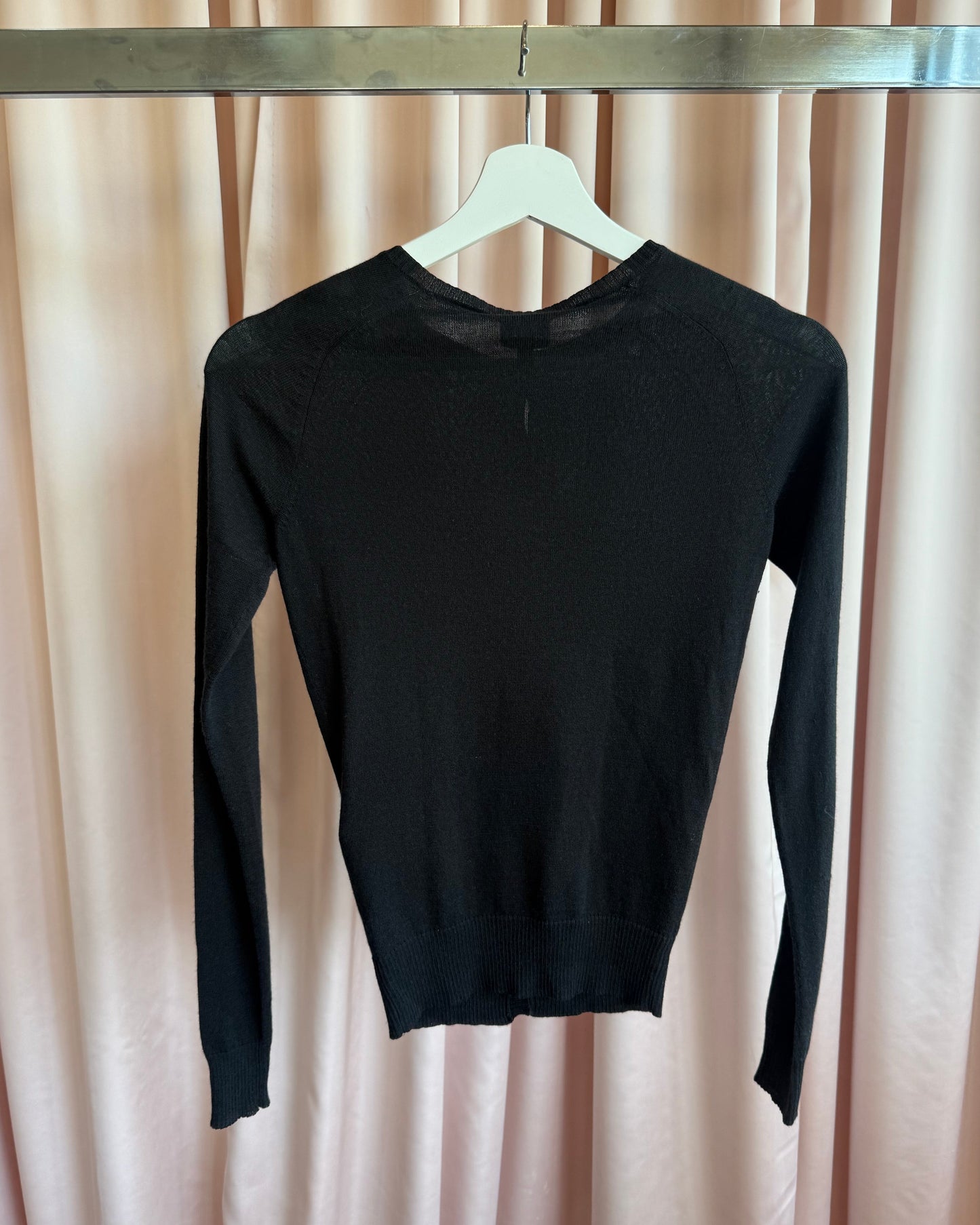 D&G Black Silk & Cashmere Blend Cardigan