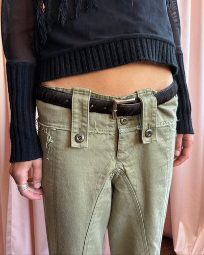 Junya Watanabe S/S 2006 Military Green Cropped Stirrup Pants