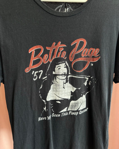 Hysteric Glamour "Bettie Page Pinup Queen" Graphic Black T-Shirt
