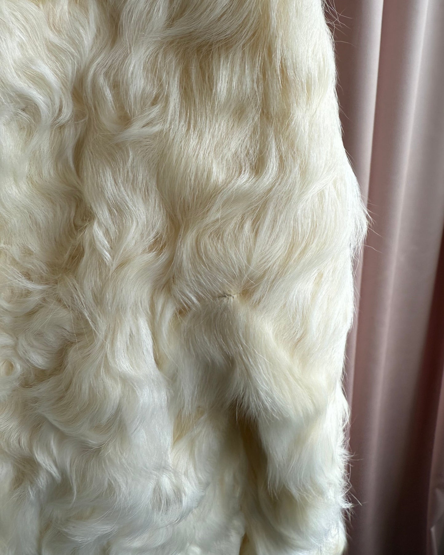 Japanese Brand Genuine Cream Lamb Fur Jacket