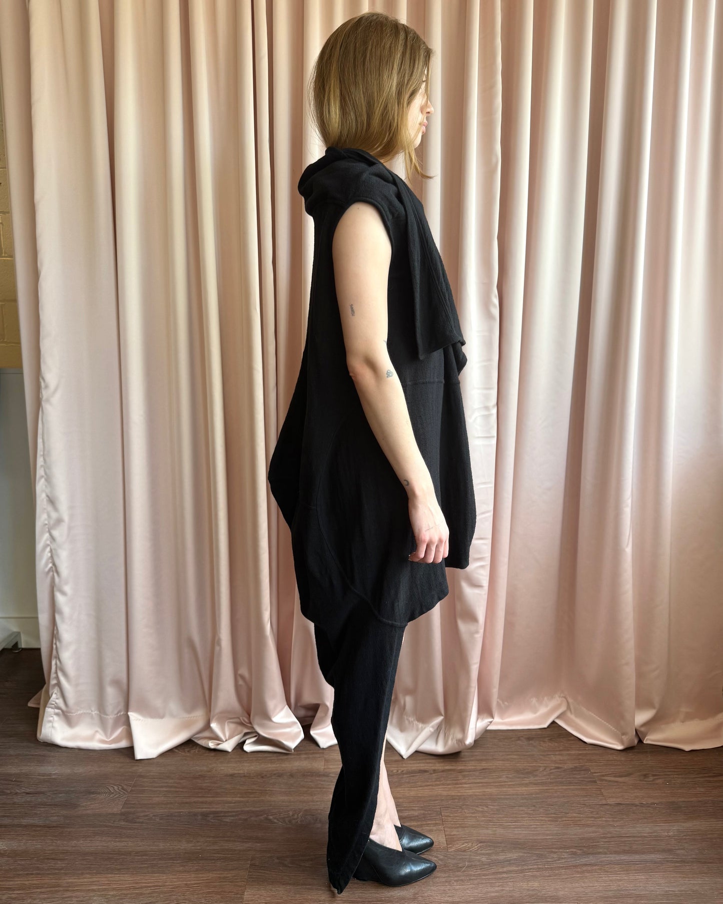Rick Owens DRKSHDW F/W 16 Black High Low Dress