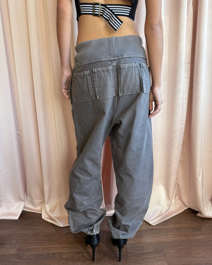 Kapital Charcoal Grey Drawstring Cotton Pants