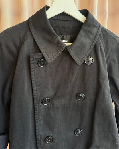Zucca F/W 2007 Black Cotton 7/8 Sleeve Peacoat
