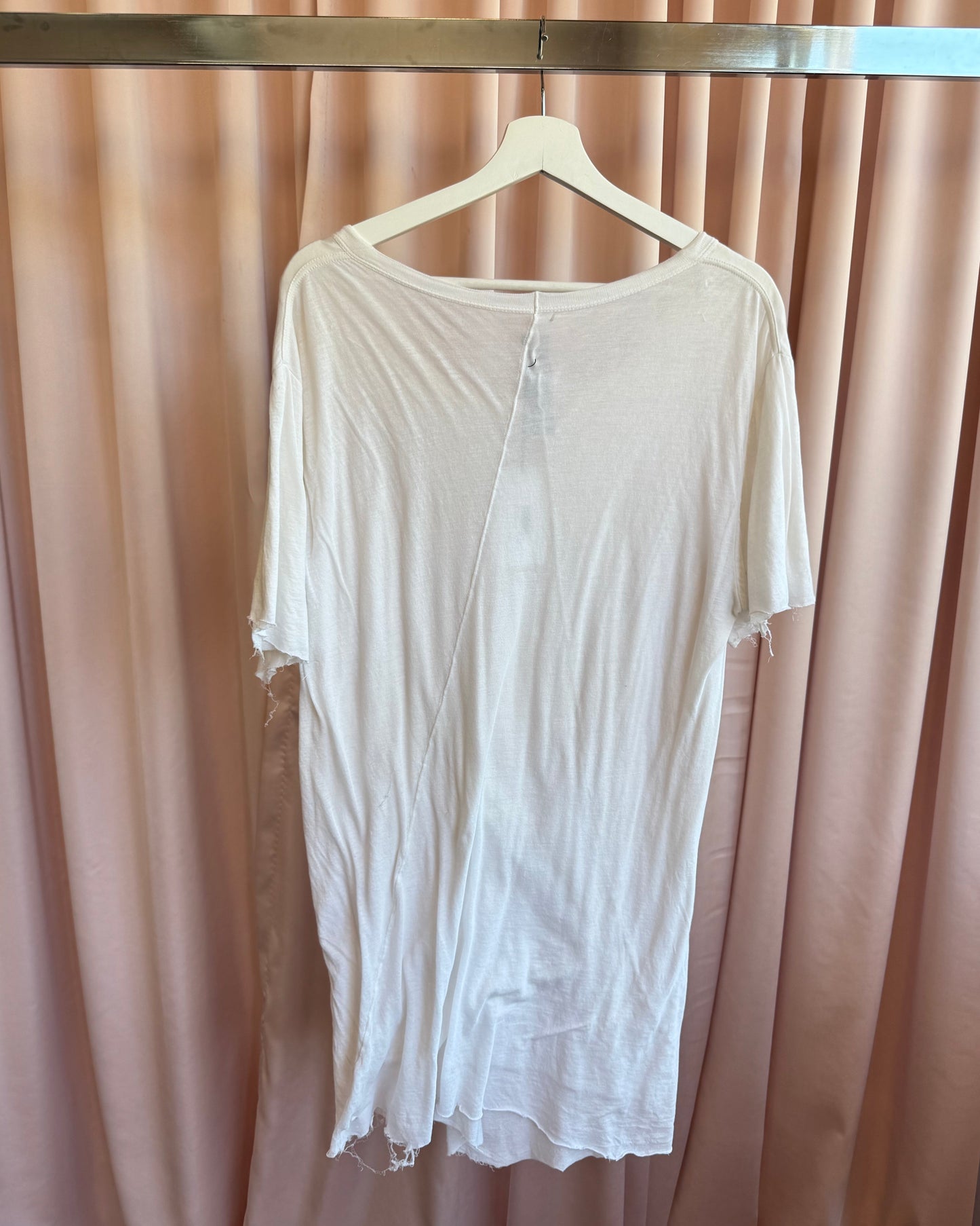 Rick Owens S/S 15 Faun Longline Milk Double Layer T-Shirt