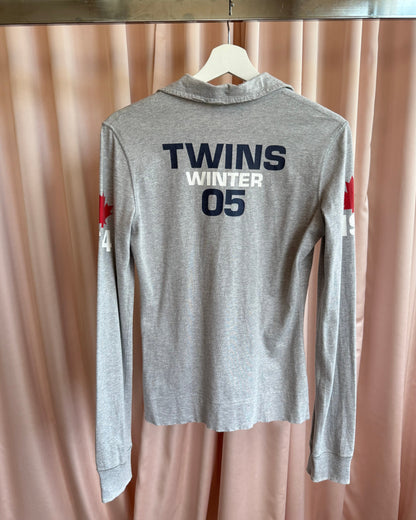 Dsquared² F/W 2004 "Twins" Long Sleeve Grey Polo Shirt