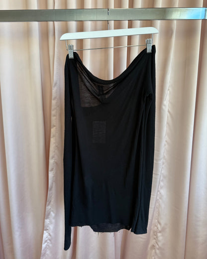 Rick Owens F/W 07 Exploder Asymmetrical Black Long Sleeve Top