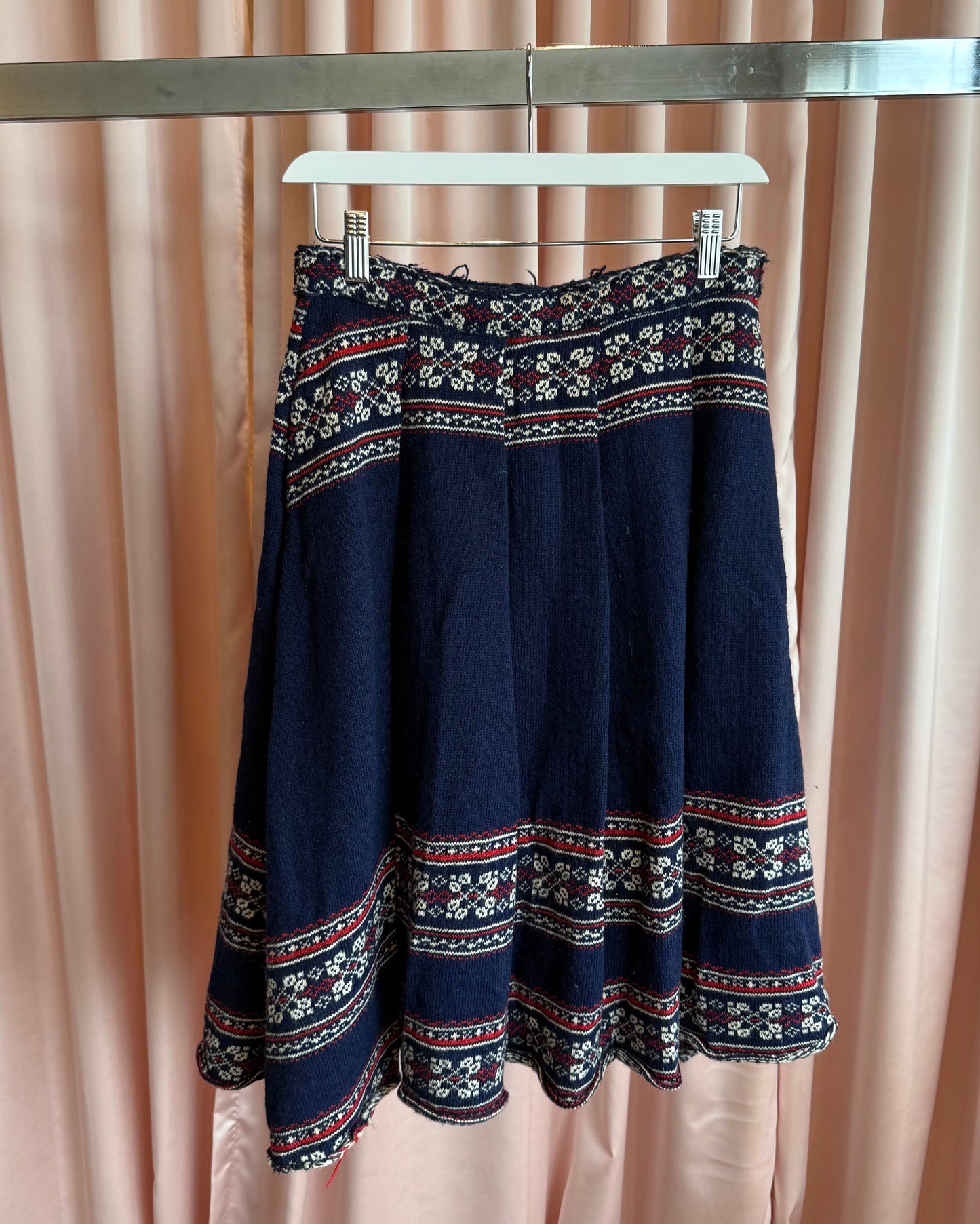 Junya Watanabe MAN F/W 2003 Nordic Print Wool Knit Skirt