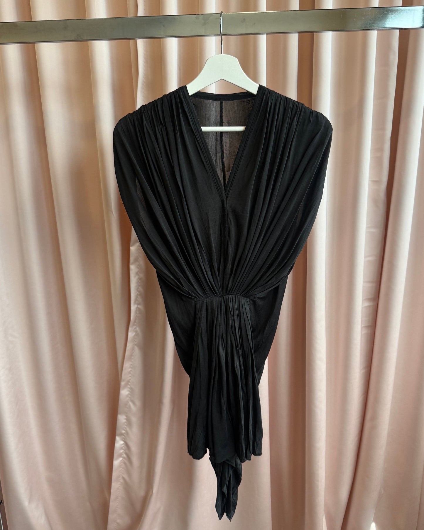 Rick Owens Lilies Sleeveless Draped Mini Dress