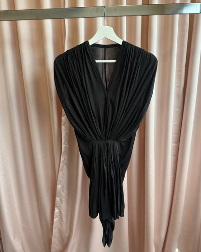 Rick Owens Lilies Sleeveless Draped Mini Dress