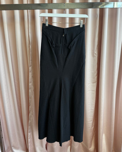 Junya Watanabe S/S 2012 Black Wool Mermaid Fishtail Maxi Skirt