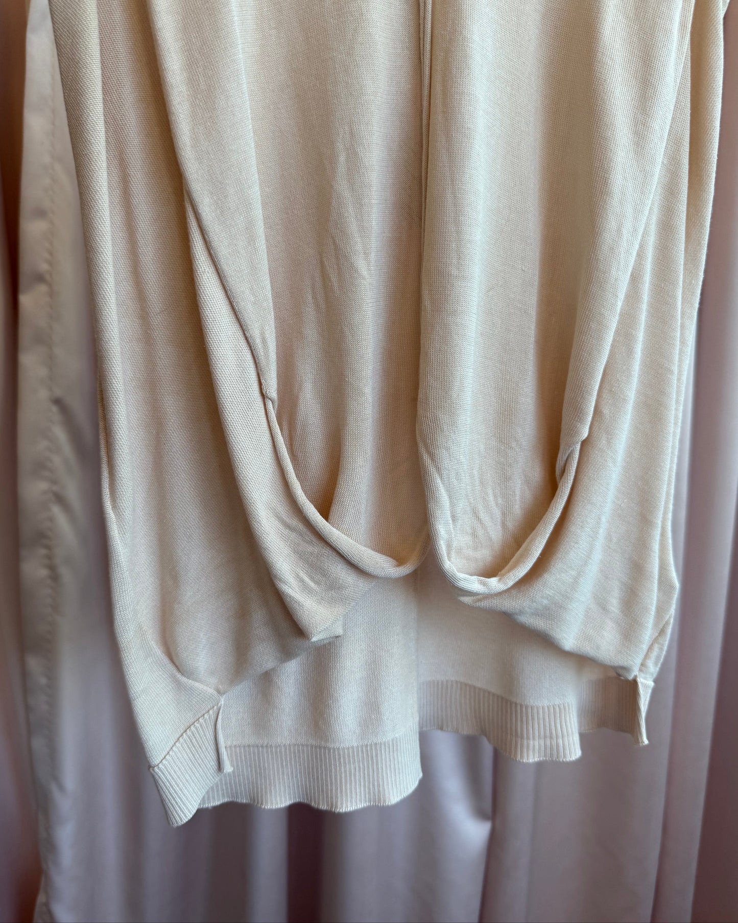 MM6 Maison Martin Margiela 2012 100% Silk Beige Knit Tank Top