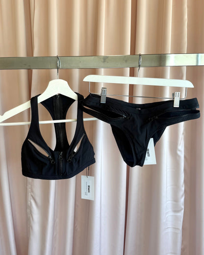Agent Provocateur Blaize Black Zipper Bikini