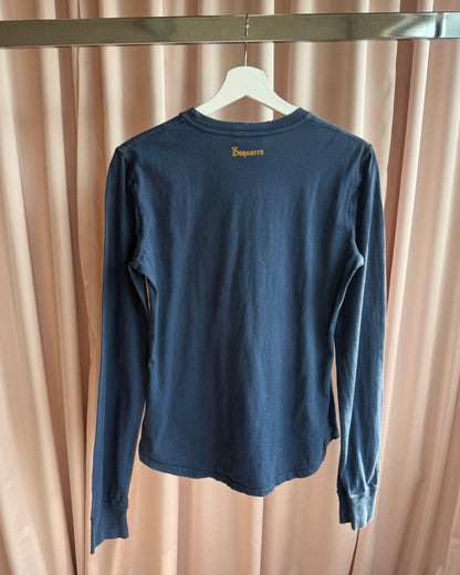 Dsquared² F/W 2005 "Fede²" Graphic Navy Long Sleeve T-Shirt