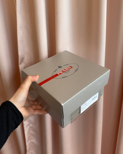 Prada Sport 2010 Perforated Black Lambskin Leather Ballet Flats