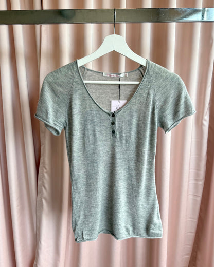 Parisian Brand 100% Cashmere Angel Wing Graphic Top