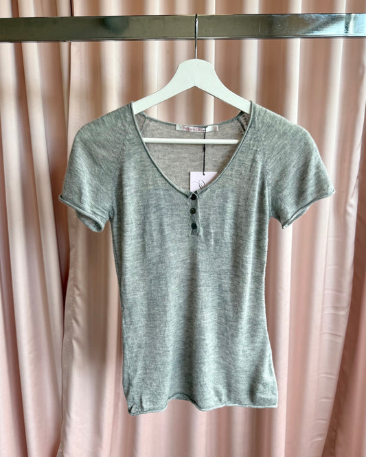 Parisian Brand 100% Cashmere Angel Wing Graphic Top