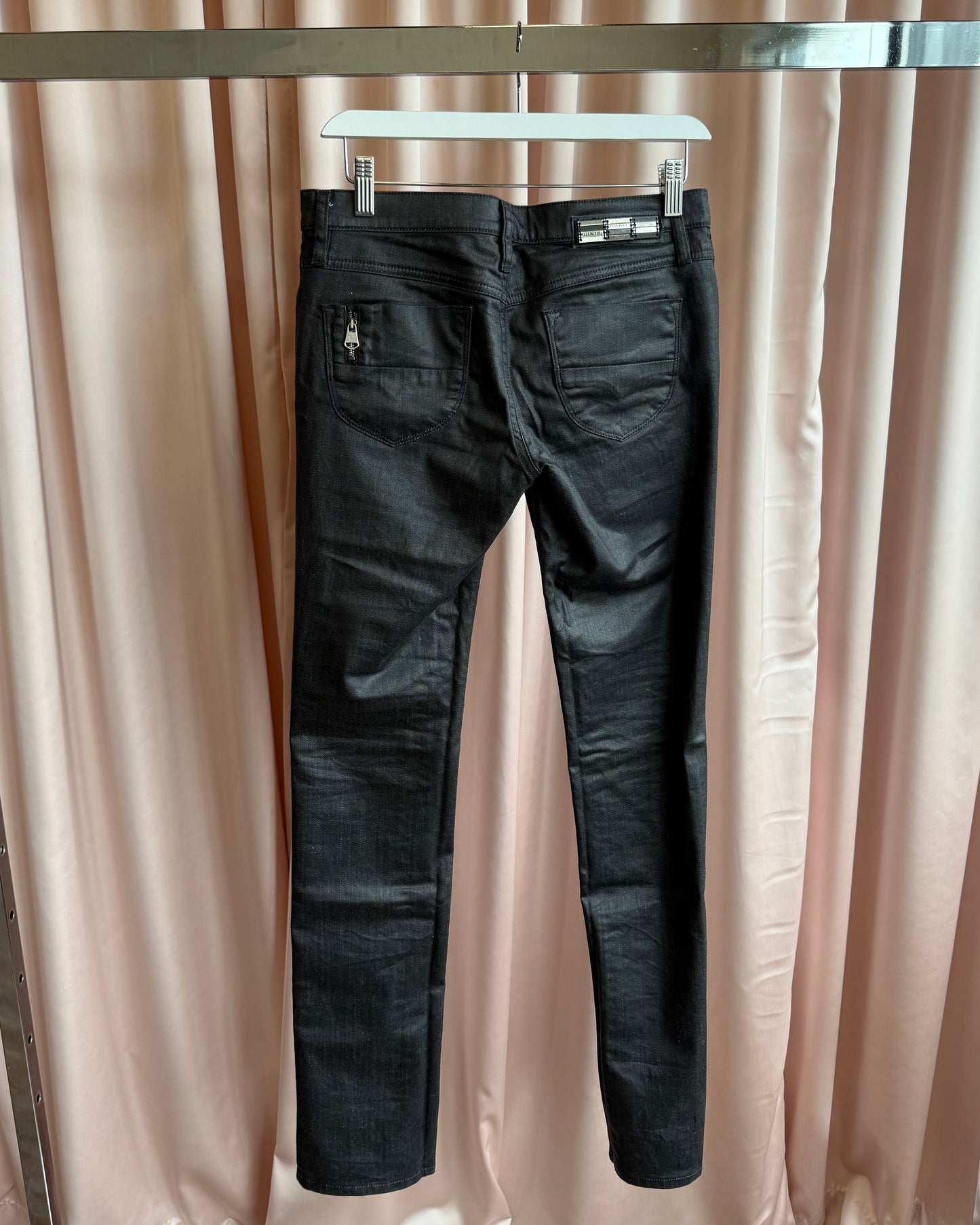Diesel "Livy-Biker" Black Low Rise Skinny Jeans