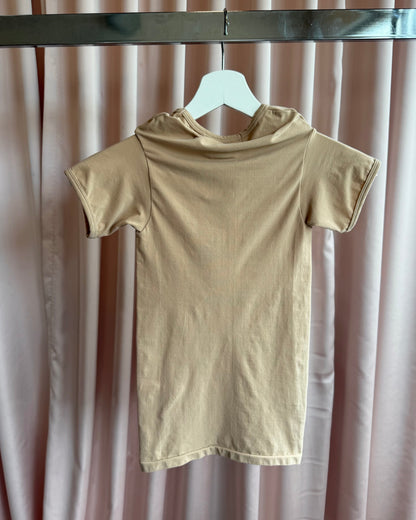 Junya Watanabe Tan Short Sleeve Stretch Top
