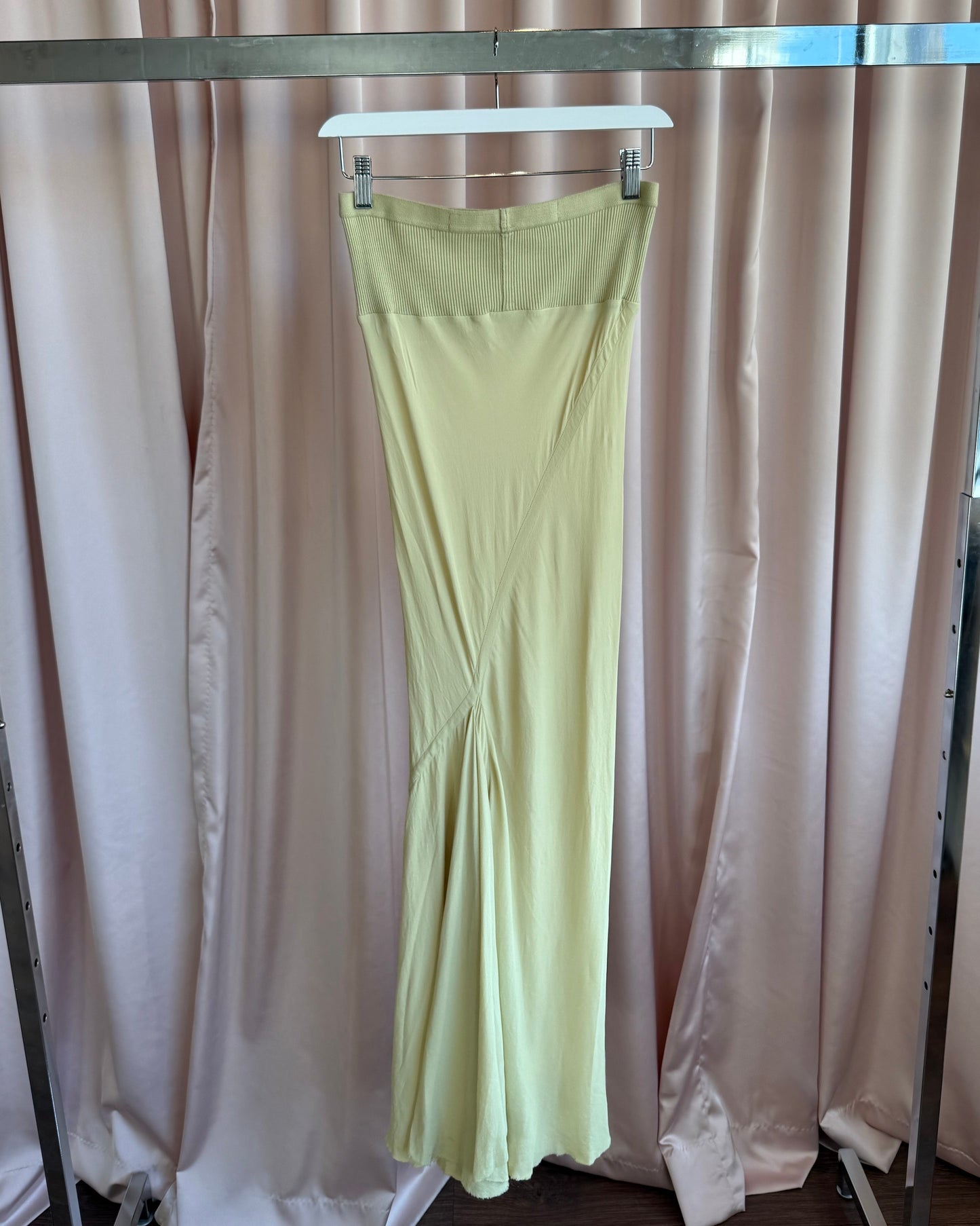 Rick Owens S/S 20 Tecuatl Cornsilk Maxi Skirt